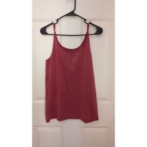 Eileen Fisher Pink/Salmon Large Tank, Organic Cotton, Layering, Boho, Artsy